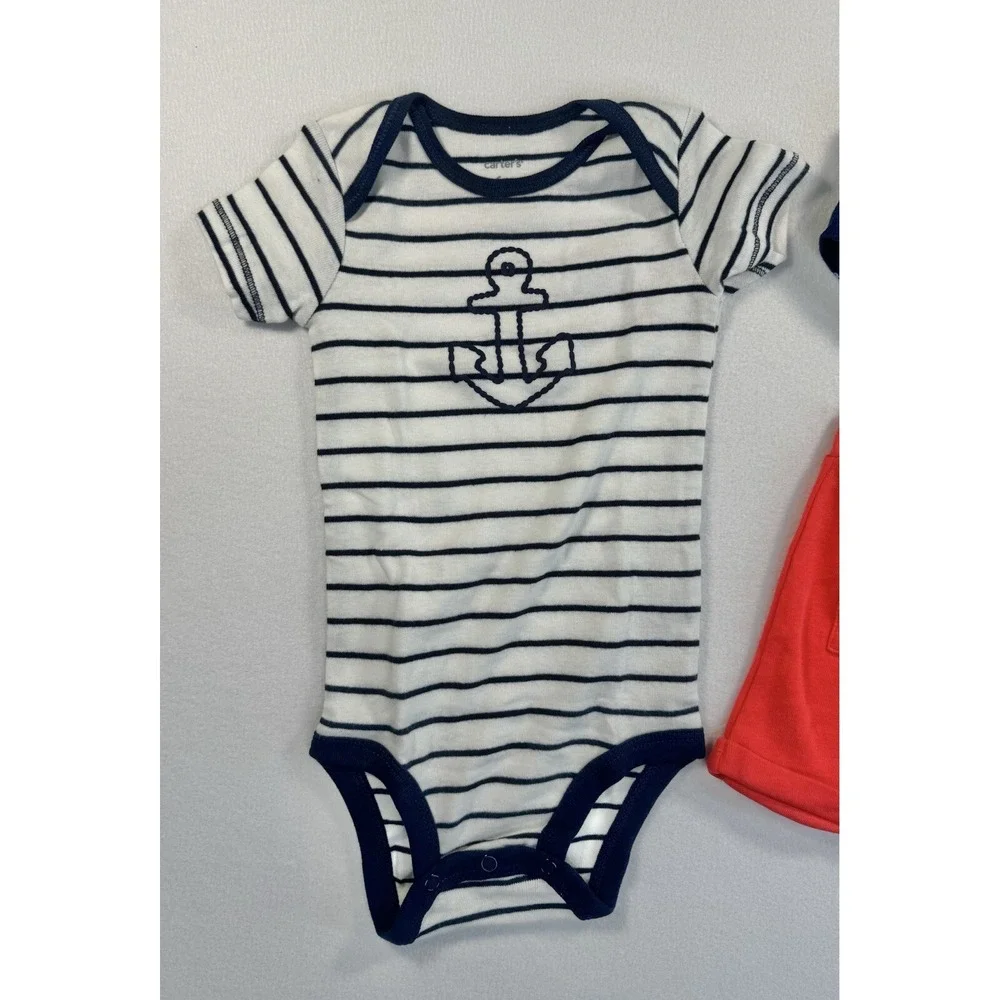 Carter's Baby Boys 3-Pack Outfits 6 Months Beach Shark Pirate Theme‎